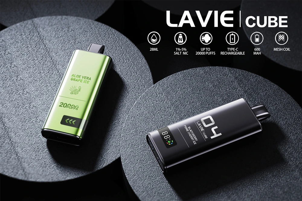 LAVIE Cube 20000 Puffs Disposable Vape Aloe Vera Grape Ice Flavors